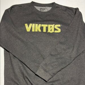 Gray Sweatshirt with Yellow Logo